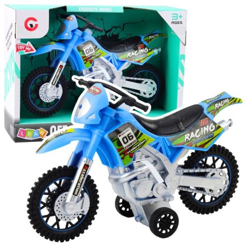 Motocykl Lean Crossowy Off-Road Napęd Światła Dźwięki Niebieski (24214) Motocykl Lean Crossowy Off-Road Napęd Światła Dźwięki Niebieski (24214)