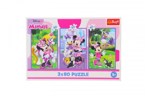 Puzzle Trefl Myszka Miki Minnie i przyjaciele 3x80 el. (34889)
