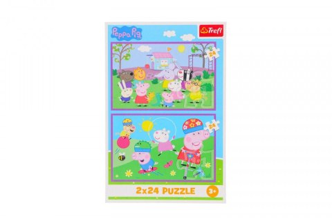 Puzzle Trefl Peppa Pig Peppa na placu zabaw 2x24 el. (34435)