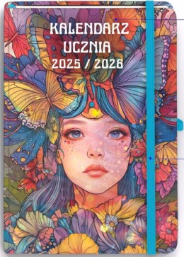 Kalendarz książkowy (terminarz) Antra UCZNIA DZIEWCZYNA B6 (2025/2026)