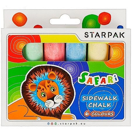 Kreda chodnikowa Starpak Safari mix (222584) 6 sztuk Kreda chodnikowa Starpak Safari mix (222584) 6 sztuk