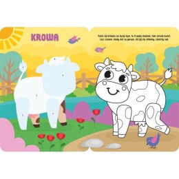 Książka dla dzieci Aksjomat Koloruję i naklejam. Zwierzątka na wsi. Duże naklejki od 3 lat