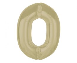 Balon foliowy Godan Smart cyfra 0, matowa latte, 92 cm (CH-S9L0)