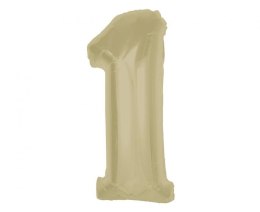Balon foliowy Godan Smart cyfra 1, matowa latte, 92 cm (CH-S9L1)