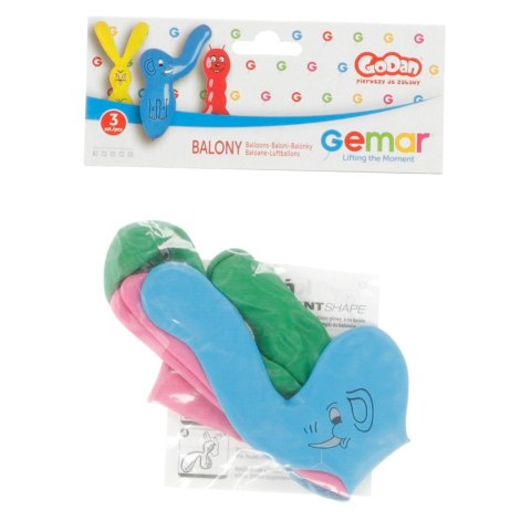 Balon gumowy Godan PREMIUM FIGURY 3 szt mix (GB/PG10) Balon gumowy Godan PREMIUM FIGURY 3 szt mix (GB/PG10)