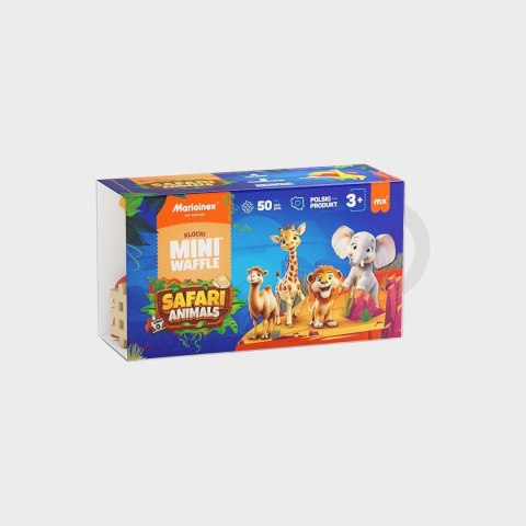 Klocki konstrukcyjne Marioinex Mini Waffle 50el Animals Safari (5903033907092) Klocki konstrukcyjne Marioinex Mini Waffle 50el Animals Safari (5903033907092)