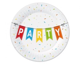 Talerz jednorazowy Godan Kolorowe Party papier śr. 180mm 6 szt (PM-TPA1)
