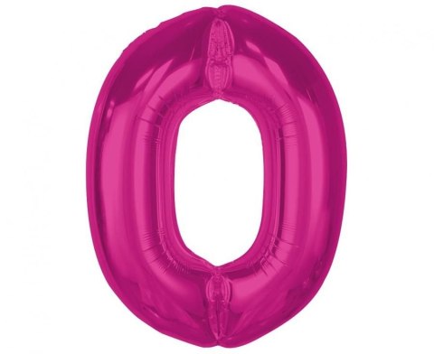 Balon foliowy Godan Smart cyfra 0, różowa, 92 cm (CH-S9R0) Balon foliowy Godan Smart cyfra 0, różowa, 92 cm (CH-S9R0)