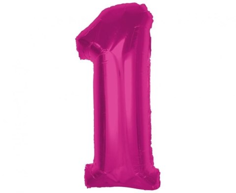Balon foliowy Godan Smart cyfra 1, różowa, 92 cm (CH-S9R1) Balon foliowy Godan Smart cyfra 1, różowa, 92 cm (CH-S9R1)