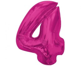 Balon foliowy Godan Smart cyfra 4, różowa, 92 cm (CH-S9R4)