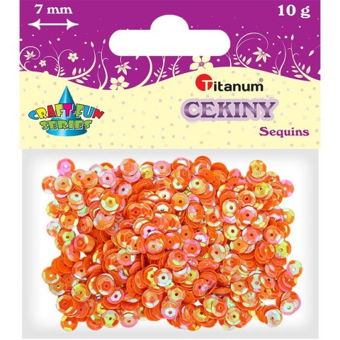 Cekiny Titanum Craft-Fun Series Okrągłe perłowe pomarańczowe Cekiny Titanum Craft-Fun Series Okrągłe perłowe pomarańczowe