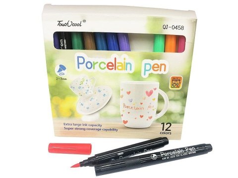Flamaster Adar zestaw do malowania po porcelanie 12 kol. (620377) Flamaster Adar zestaw do malowania po porcelanie 12 kol. (620377)