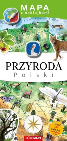 Książeczka edukacyjna Demart Mapy z naklejkami. Przyroda Polski