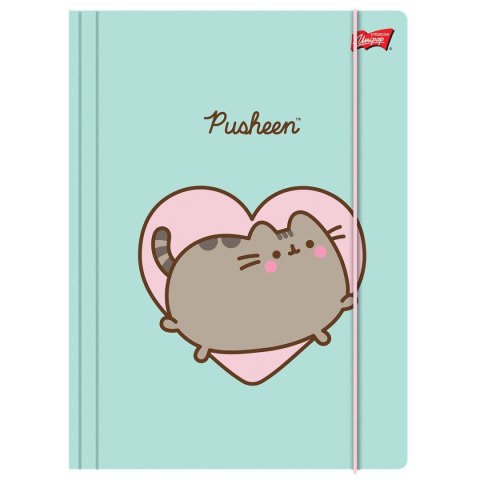 Teczka kartonowa na gumkę Pusheen A4 miętowy 300g Unipap Teczka kartonowa na gumkę Pusheen A4 miętowy 300g Unipap