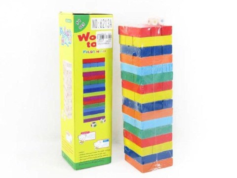 Układanka Bigtoys wieża jenga kolorowa drewniana (BGR1833) Układanka Bigtoys wieża jenga kolorowa drewniana (BGR1833)