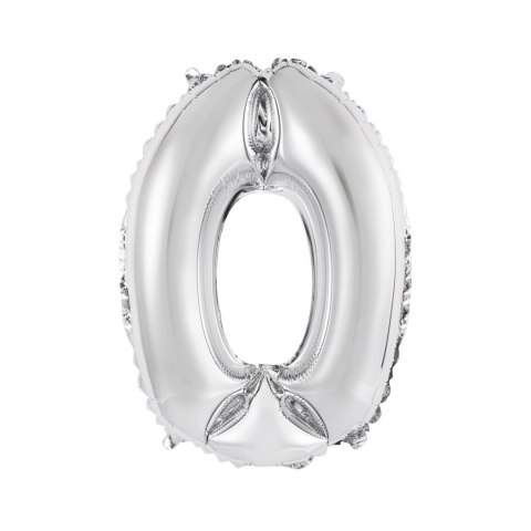 Balon foliowy Godan cyfra 0 srebrny 35 cm (FG-C35S0) Balon foliowy Godan cyfra 0 srebrny 35 cm (FG-C35S0)