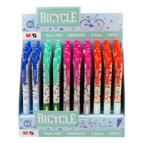 Długopisy automatyczne Bicycle ABP87678 M&G 0,5 mm niebieski wkład Długopisy automatyczne Bicycle ABP87678 M&G 0,5 mm niebieski wkład
