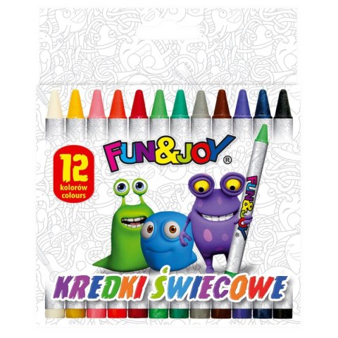 Kredki świecowe Fun&Joy 12 kolorów Kredki świecowe Fun&Joy 12 kolorów
