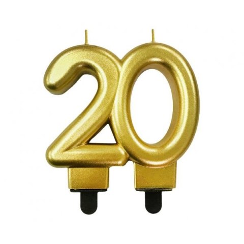 Świeczka urodzinowa Godan cyferka 20, metalik złota, 8.0 cm (PF-SCZ20) Świeczka urodzinowa Godan cyferka 20, metalik złota, 8.0 cm (PF-SCZ20)