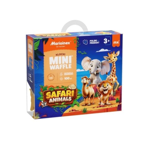 Klocki konstrukcyjne Marioinex Mini Waffle 100el Animals Safari (5903033907108) Klocki konstrukcyjne Marioinex Mini Waffle 100el Animals Safari (5903033907108)