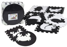 Mata dla malucha Lean Puzzle Mata Kontrastowa Edukacyjna Pianka EVA Czarno-Białe 19 ele. (17481)