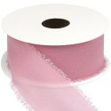 Wstążka Titanum Craft-Fun Series szyfonowa strzępiona 40x10 [mm x m] różowa ciemna (WJ40-10-081BRC)