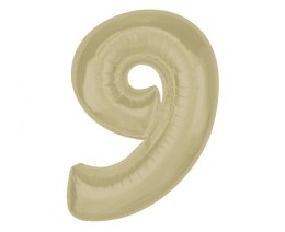 Balon foliowy Godan Smart cyfra 9, matowa latte, 92 cm (CH-S9L9)