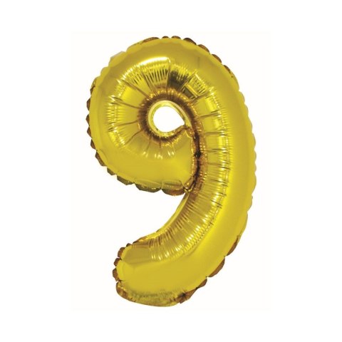 Balon foliowy Godan cyfra 9 złoty 35 cm (FG-C35Z9) Balon foliowy Godan cyfra 9 złoty 35 cm (FG-C35Z9)
