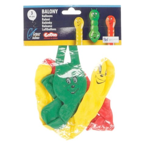 Balon gumowy Godan PREMIUM DŻDŻOWNICE 3 szt mix (GB/PG02) Balon gumowy Godan PREMIUM DŻDŻOWNICE 3 szt mix (GB/PG02)
