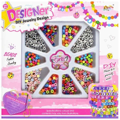 Koraliki dla dziewczynki Mega Creative zestaw do nawlekania (531425) Koraliki dla dziewczynki Mega Creative zestaw do nawlekania (531425)