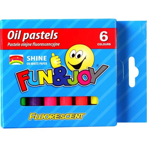 Pastele olejne Fun&Joy 6 kolorów fluo okrągłe Ø10 mm (FJ-POF6) Pastele olejne Fun&Joy 6 kolorów fluo okrągłe Ø10 mm (FJ-POF6)