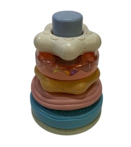 Układanka Lean Wieża z kółek pastelowa (22862)