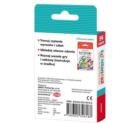 Książeczka edukacyjna Ameet Disney Uczy. Elementarz języka angielskiego. Karty (UEK 9302) Książeczka edukacyjna Ameet Disney Uczy. Elementarz języka angielskiego. Karty (UEK 9302)