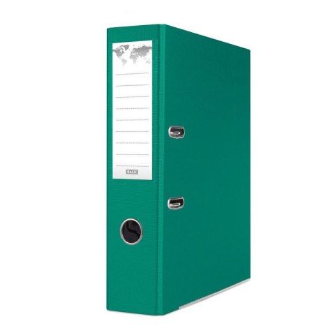 Segregator dźwigniowy Basic z szyną A4 75mm zielony (21024221-02) Segregator dźwigniowy Basic z szyną A4 75mm zielony (21024221-02)