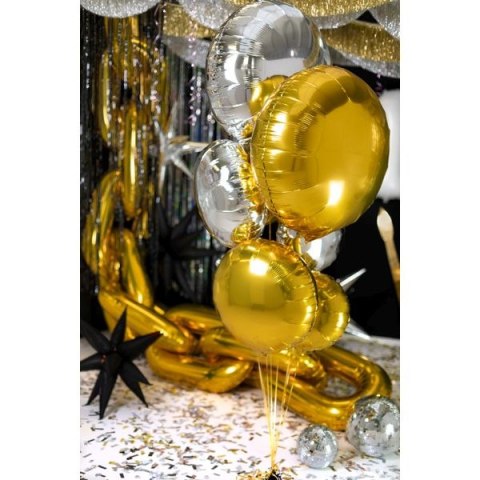 Balon foliowy Partydeco okrągły Pastylka złota 24cal (FB177-019) Balon foliowy Partydeco okrągły Pastylka złota 24cal (FB177-019)
