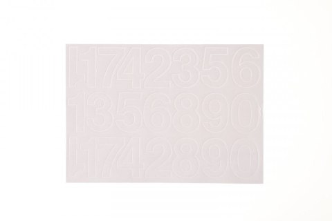 Cyfry samoprzylepne białe Farro