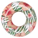 Koło do pływania Z Palmami Różowe 119 cm Best Way (9658)