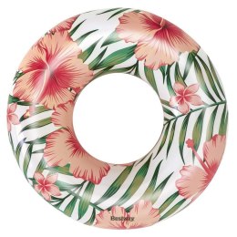 Koło do pływania Z Palmami Różowe 119 cm Best Way (9658)