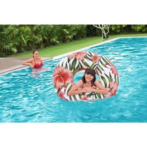 Koło do pływania Z Palmami Różowe 119 cm Best Way (9658) Koło do pływania Z Palmami Różowe 119 cm Best Way (9658)