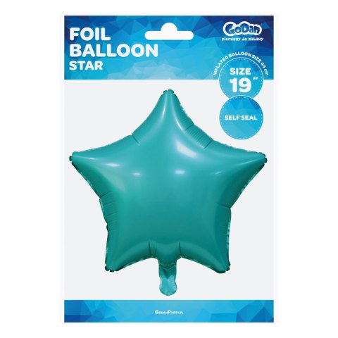 Balon foliowy Godan Turkusowa gwiazda matowa 18cal (BG-HMTR) Balon foliowy Godan Turkusowa gwiazda matowa 18cal (BG-HMTR)