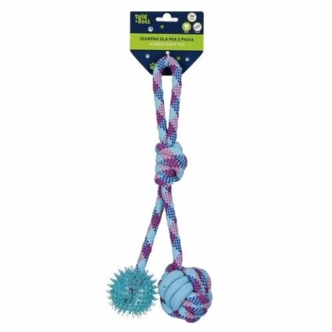 Gadżet Trik Roll Zabawka dla psa Szarpak 34 cm z piłką 2 stronny niebieski (560703) Gadżet Trik Roll Zabawka dla psa Szarpak 34 cm z piłką 2 stronny niebieski (560703)