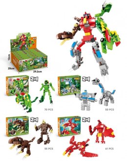 Klocki konstrukcyjne Lean dinozaury 2w1 (23560)