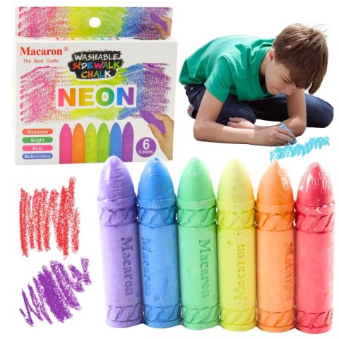 Kreda chodnikowa Best Way neon mix (21522) 6 sztuk Kreda chodnikowa Best Way neon mix (21522) 6 sztuk