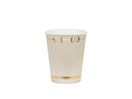 Kubek jednorazowy Partydeco Strzemiona, beż papier 220ml (KPP99-EU1)