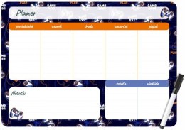 Podkład na biurko Biurfol GAMEPAD PLANER MAGNETYCZNY TYGODNIOWY mix PVC PCW [mm:] 325x250 (PM-02-33)