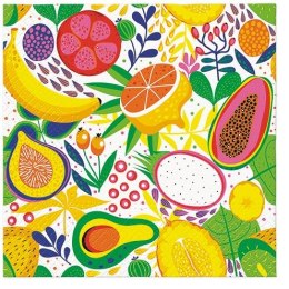 Serwetki Paw Lunch Tropical Delight różne celuloza [mm:] 330x330 (SDL139000)