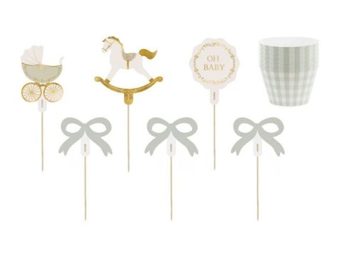 Dekoracja Partydeco Zestaw do muffinek Oh Baby (ZFM4)