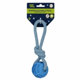 Gadżet Trik Roll Zabawka dla psa Szarpak 20 cm z piłką niebieski (560875)