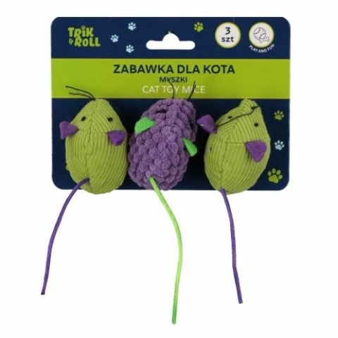 Gadżet Trik Roll myszki 3szt. 6cm dla kota (560727) Gadżet Trik Roll myszki 3szt. 6cm dla kota (560727)