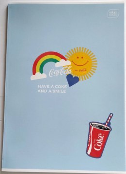 Zeszyt Interdruk COCA COLA MAT+UV A5 32k. 70g trzy linie